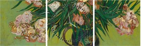 Kép - Vincent van Gogh, Oleanders, reprodukciók (órával) (90x30 cm)