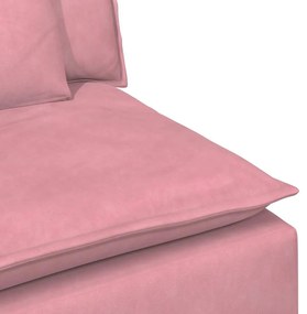 rózsaszín moduláris kanapé középső modul párnákkal 100 cm