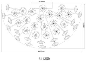 Globo 64135D - LED Mennyezeti lámpa KATRINA 4xG9/3,5W/230V arany