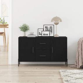 Fekete Tölgy Oldalszekrény 100x36x60 cm Mérnöki Fa