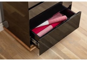 ARVI komód fekete/tölgy