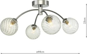 Dar Lighting IZZY IZZ0450-03 Plafonlámpa 4x40W/G9