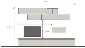 Infinity 2.0 7 elemes szett szürkésbarna / Cadiz tölgy / bézs