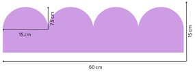 PIPPER. Textil öntapadó tapéta - Mini Ív - Lila színű Szín: Sötét