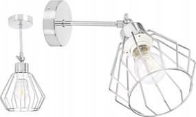 Fali Lámpa mozgás loft vezeték E27 króm
