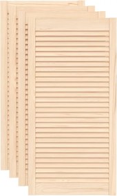 vidaXL 4 db tömör fenyőfa lamellás szekrényajtó 99,3 x 49,4 cm