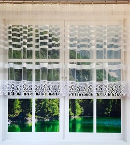 Kész függöny,300x180 háló,csíkos, gipiura 15cm