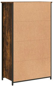 füstös tölgy színű szerelt fa magasszekrény 62 x 32 x 103,5 cm