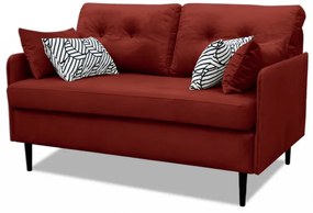 Atala 2-es kanapé, bársonyvörös