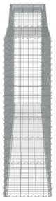 2 db íves horganyzott vas gabion kosár 400x50x160/180 cm