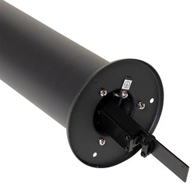 Kültéri állólámpa fekete füstös búrával 50 cm - Odense