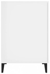 magasfényű fehér színű szerelt fa íróasztal 140 x 50 x 75 cm