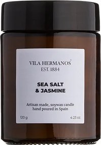 Sea Salt &amp; Jasmine Vila Hermanos illatgyertya 120g Apothecary sorozat