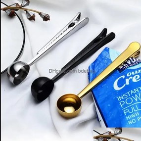 Teáskanál Mérőkanál Tea Kávé Gomb Klipsszel Rozsdamentes Acél 3 db