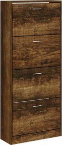 vidaXL füstös tölgy színű szerelt fa cipősszekrény 63x24x147 cm