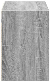 szürke sonoma színű fali TV-szekrény LED-del 100x31x45 cm