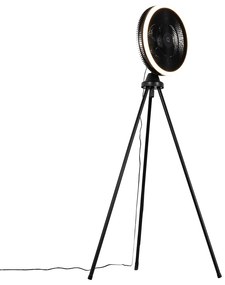 Talp nélküli álló ventilátor fekete LED-del, 3 fokozatban szabályozható - Meric