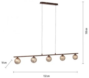 Paul Neuhaus 2040-48 - Csillár zsinóron GRETA 5xG9/40W/230V