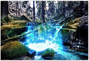 Poszterek 185x125 Vízesés a folyón Hegyek