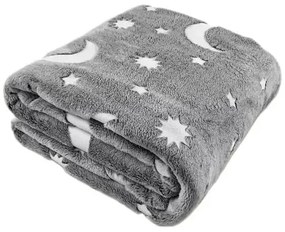 Világító mikroszálas pléd - Szürke