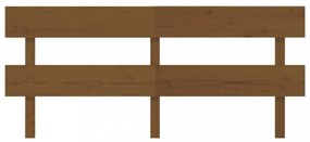 mézbarna tömör fenyőfa ágyfejtámla 204x3x81 cm