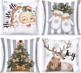 Karácsonyi díszpárnahuzat 50x50cm 4db