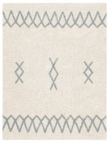 Kék-krémszínű mosható kézi szövésű pamut szőnyeg 120x160 cm Atlas Natural – Lorena Canals