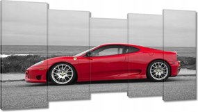 Vászonkép 150x80 Piros Ferrarik a tengerparton