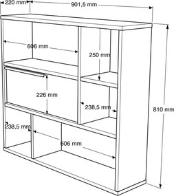 Fali polc, 90,1 cm – On5-W