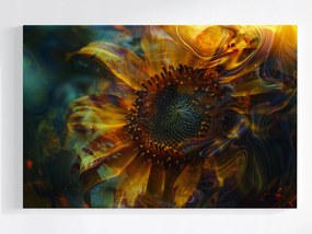 Vászonkép Canvas Absztrakt Szürrealizmus Virág Napraforgó Tűz 120x80