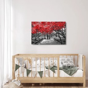 Kép - vörös fák,Central Park, New York (90x60 cm)