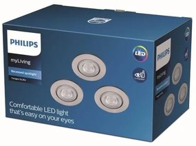 Philips - KÉSZLET 3x LED Beépíthető lámpa TARAGON LED/4.5W/230V 2700K