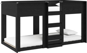 vidaXL Szükidő ágy Fekete tölgy 75 x 190 cm Faanyag
