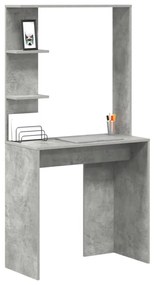 Beton szürke számítógépes asztal Beton szürke Mérnöki fa Közepes