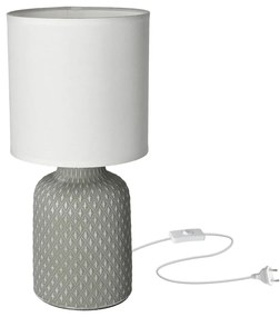 Szürke asztali lámpa textil búrával (magasság 32 cm) Iner – Candellux Lighting