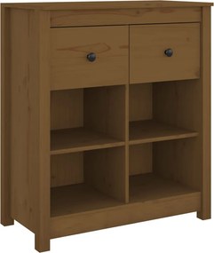 vidaXL mézbarna tömör fenyőfa tálalószekrény 70 x 35 x 80 cm