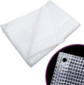 vidaXL fehér Leno takaróponyva 140 g/m² 8x8 m