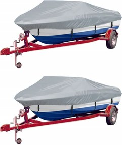 vidaXL 2 db szürke hajótakaró ponyva 427-488 x 173 cm