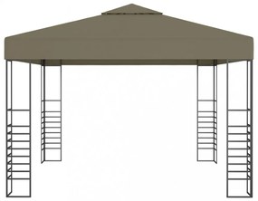 tópszínű kerti pavilon 3 x 3 m 180 g/m²