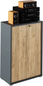 Szekrény , grafit/tölgyfa artisan, RIOMA NEW TYP 09