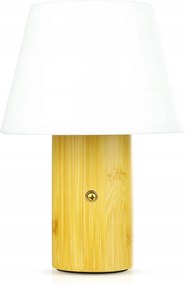 Vezeték Nélküli Érintőképernyős Éjjeli Lámpa Szálloda Éttermébe 3 Üzemmód Bambusz