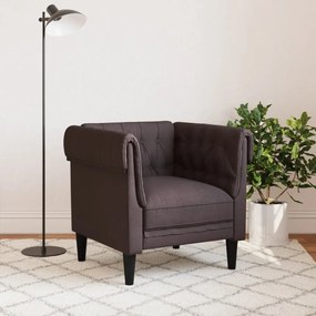 sötétbarna szövet Chesterfield kanapé