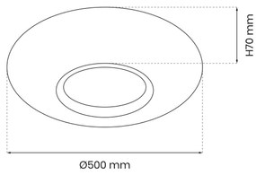 LED Dimmelhető mennyezeti lámpa TOKYO LED/48W/230V 3000-6000K + távirányító
