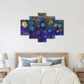 Sötétkék virágok képe (150x105 cm)