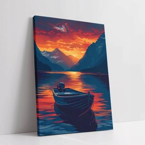 Vászonkép Naplemente a tengeren Hajó otthon nappali 60x80