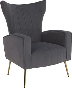 Relaxfotel, szürke Velvet szövet, BARET