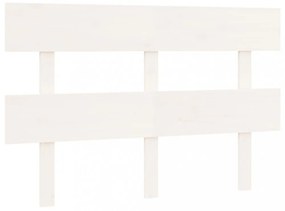fehér tömör fenyőfa ágyfejtámla 124x3x81 cm