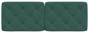 sötétzöld bársony fejtámla párna 120 cm