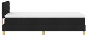 Fedett rugós ágy matraccal &amp; LED világítással Fekete 90x200 cm Szövet