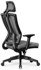 Ello ergonomikus szövet irodai forgószék deréktámasszal, fejtámasszal